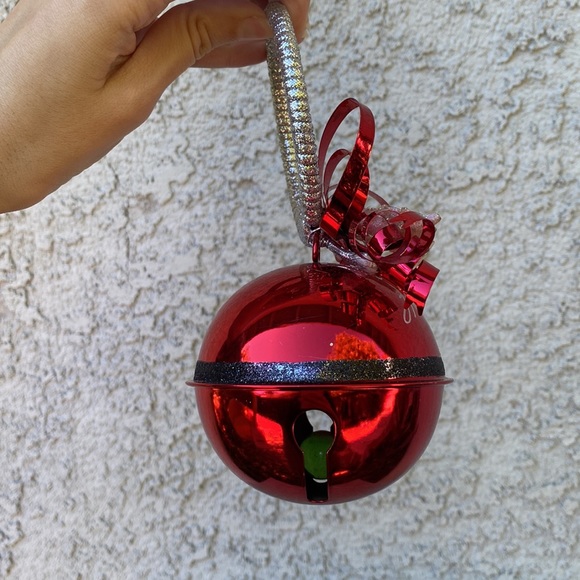 Ho Ho Ho Jingle Bells Ball Christmas Ornament Holiday Decor - Large Red 6.5” - Picture 3 of 4